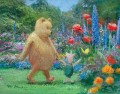 and Piglet in the bear Garden cartoon for kids